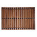 Sunriver Teak Shower and Bath String Mat with Rubber Feet 23.62" x 15.75" - Sweatfully