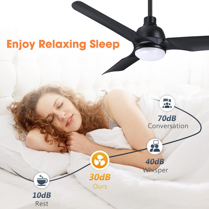 52" Cason Induatrial Downrod Mount Reversible Ceiling Fan with LED Lighting and Remote Control - Sweatfully