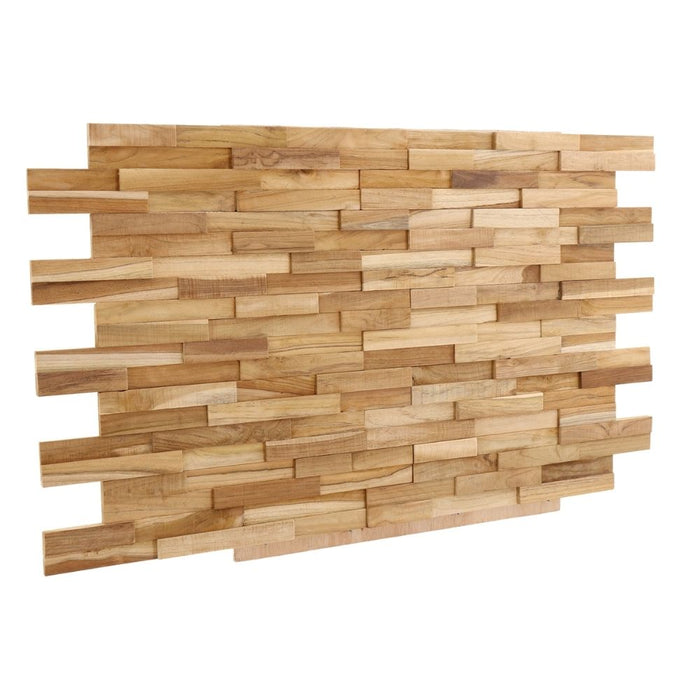 Farmhouse Rustic Teak 3D Wall Panels – (13 sq ft) - Sweatfully
