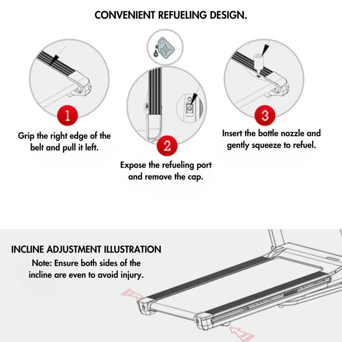 Light Commercial Folding Treadmill - Muscle D Fitness - LED Display - Heart Rate Monitor - Safety Clip - Sweatfully