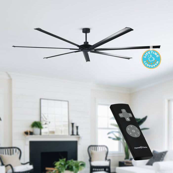 84 Inch 100 Inch Silent Storm Extra Large Ceiling Fan with Remote Control - Sweatfully
