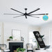 84 Inch 100 Inch Silent Storm Extra Large Ceiling Fan with Remote Control - Sweatfully