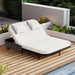 Outdoor Daybed, Patio Rattan Daybed with 5-Position Adjustable Backrest and Removable Cushions & Pillows for Garden, Backyard, Poolside - Sweatfully