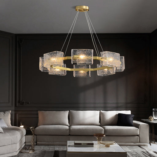 Water ripple Glass  Chandelier - Sweatfully