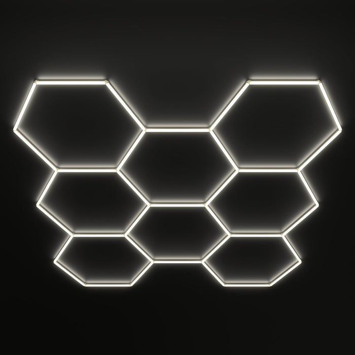 HexGlow Lighting Large 8 Hex Kit (10.13' x 9.74') - Sweatfully