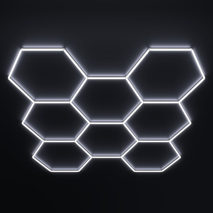 HexGlow Lighting Large 8 Hex Kit (10.13' x 9.74') - Sweatfully