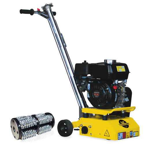 8” Gas Concrete Scarifier Planer Grinder with 5.5 HP Honda Engine & Drum - Sweatfully