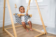 Spruce - Baby and Toddler Foldable Wooden Swing Set - Sweatfully