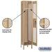 Salsbury 15" Wide Single Tier Vented Metal Locker - 1 Wide - 6 Feet High - 15 Inches Deep - Tan - Unassembled - Sweatfully