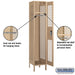 Salsbury 15" Wide Single Tier Vented Metal Locker - 1 Wide - 6 Feet High - 18 Inches Deep - Tan - Assembled - Sweatfully
