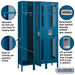 Salsbury 15" Wide Single Tier Vented Metal Locker - 3 Wide - 6 Feet High - 15 Inches Deep - Blue - Assembled - Sweatfully