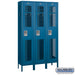 Salsbury 15" Wide Single Tier Vented Metal Locker - 3 Wide - 6 Feet High - 15 Inches Deep - Blue - Assembled - Sweatfully