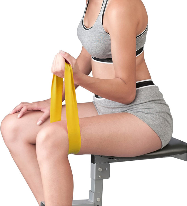 Premium Set of 5 Exercise Bands to Complement Pilates, Yoga, Physical Therapy and Strength Training - Sweatfully