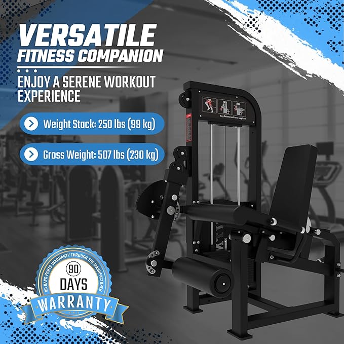 SFE Commercial Leg Extension Prone Leg Curl Combo w/250lb weight stack (New) - Sweatfully