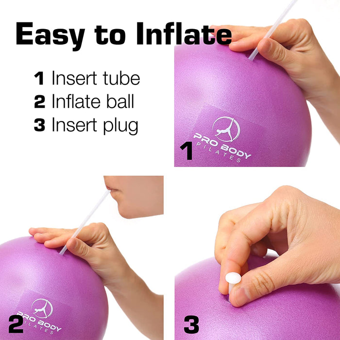 9 Inch Small Exercise Ball for Stability, Barre, Pilates, Yoga, and Balance - Sweatfully