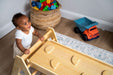 Maple - Wood Small Triangle Climbing Set with Ladder Slide and Rocker - Sweatfully