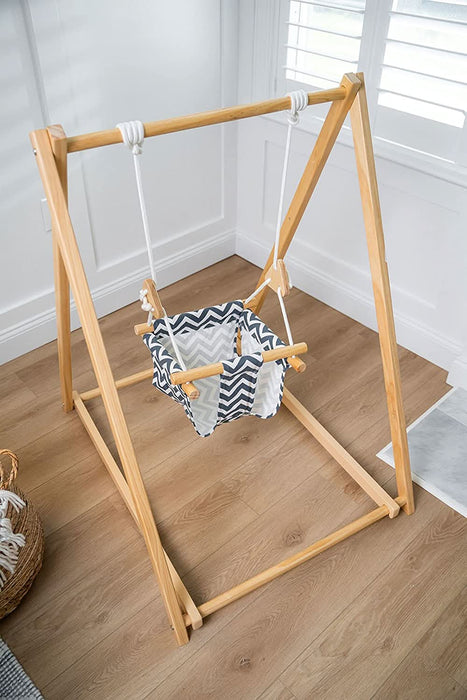 Spruce - Baby and Toddler Foldable Wooden Swing Set - Sweatfully