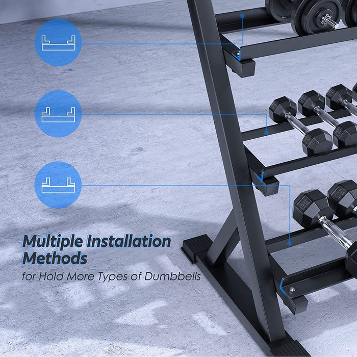 SFE 48" 3 Tier Dumbbell Rack - Sweatfully