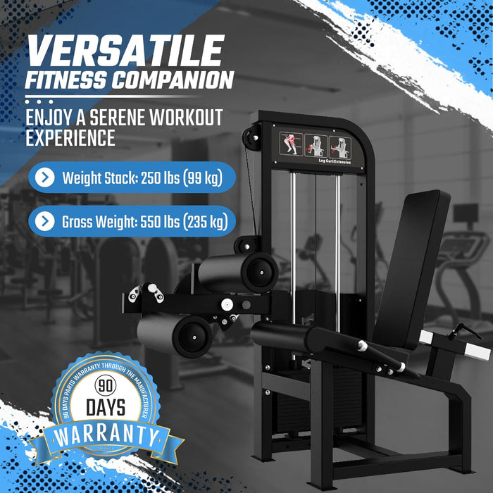 SFE Leg Curl & Leg Extension Machine w/ 250 lbs weight stack (New) - Sweatfully