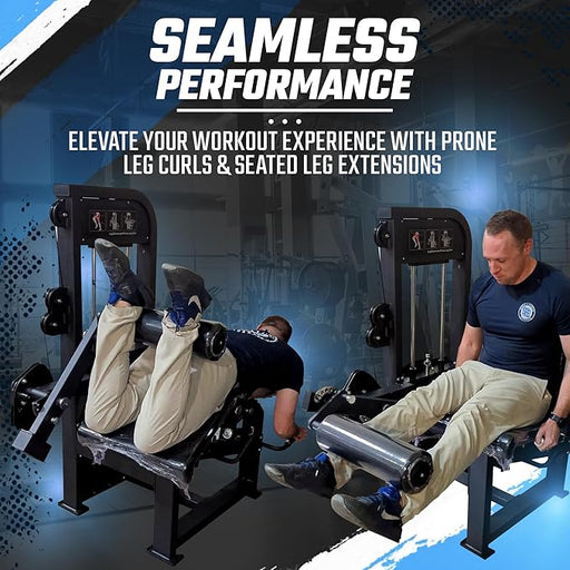 SFE Commercial Leg Extension Prone Leg Curl Combo w/250lb weight stack (New) - Sweatfully