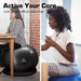 Exercise Ball Chair with Base & Bands - Sweatfully