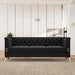 82.7" Modern Velvet Living Room Chesterfield Design Wide Sofa - Sweatfully