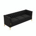82.7" Modern Velvet Living Room Chesterfield Design Wide Sofa - Sweatfully