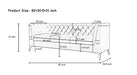 82.7" Modern Velvet Living Room Chesterfield Design Wide Sofa - Sweatfully