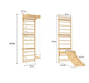 Betula Swedish Wall Ladder & Indoor Wooden Climber for Kids – Home Gym Playset - Sweatfully