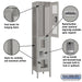 Salsbury 15" Wide Double Tier Vented Metal Locker - 1 Wide - 6 Feet High - 18 Inches Deep - Gray - Assembled - Sweatfully
