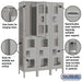 Salsbury 15" Wide Double Tier Vented Metal Locker - 3 Wide - 6 Feet High - 18 Inches Deep - Gray - Unassembled - Sweatfully
