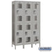 Salsbury 15" Wide Double Tier Vented Metal Locker - 3 Wide - 6 Feet High - 18 Inches Deep - Gray - Unassembled - Sweatfully