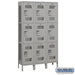 Salsbury 15" Wide Triple Tier Vented Metal Locker - 3 Wide - 6 Feet High - 15 Inches Deep - Gray - Assembled - Sweatfully