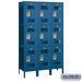 Salsbury 15" Wide Triple Tier Vented Metal Locker - 3 Wide - 6 Feet High - 18 Inches Deep - Blue - Assembled - Sweatfully