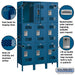Salsbury 15" Wide Triple Tier Vented Metal Locker - 3 Wide - 6 Feet High - 18 Inches Deep - Blue - Unassembled - Sweatfully