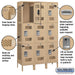 Salsbury 15" Wide Triple Tier Vented Metal Locker - 3 Wide - 6 Feet High - 18 Inches Deep - Tan - Assembled - Sweatfully
