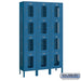 Salsbury 15" Wide Four Tier Vented Metal Locker - 3 Wide - 6 Feet High - 15 Inches Deep - Blue - Assembled - Sweatfully