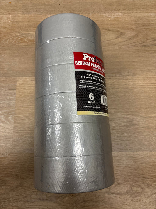 1.88IN X 60YD (55M), 0.18MM (7.0MIL) GENERAL PURPOSE DUCT TAPE SILVER - Sweatfully
