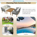 4 Pieces Outdoor Furniture Set with Loveseat, Patio Rope Conversation Set with Cushions for Backyard, Poolside, Garden - Sweatfully