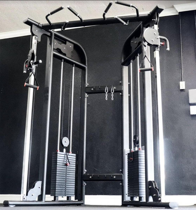 Megatron Dual Adjustable Pulley (88" & 95" height) - Muscle D Fitness - Functional Pull-Up Bar - Adjustable Height - Sweatfully