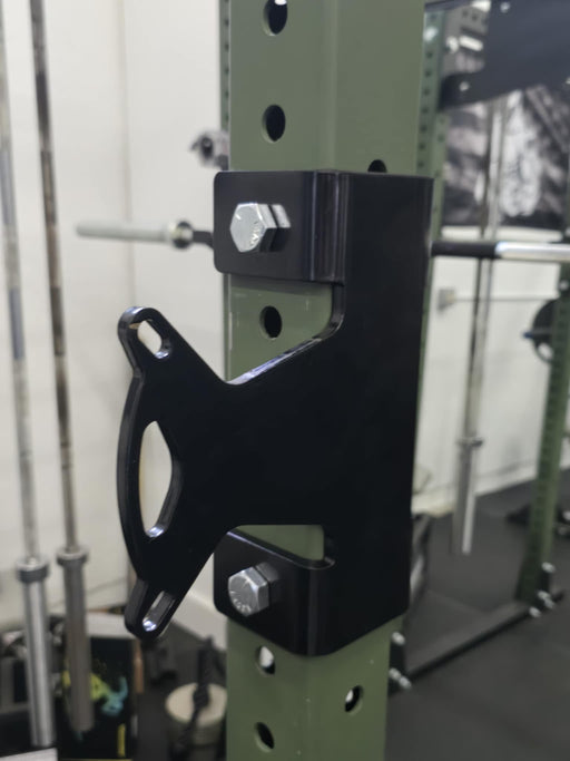 J-Cup Hook Attachment Barbell Holder/Squat Rack 5/8" Holes Solid Steel USA Made Pairs Multifunctional - Sweatfully