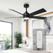 48" DC Motor 5 Blades Modern Downrod Mount Ceiling Fan - Sweatfully