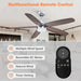 52" Dicken Farmhouse Downrod Mount Reversible Ceiling Fan with Lighting and Remote Control - Sweatfully