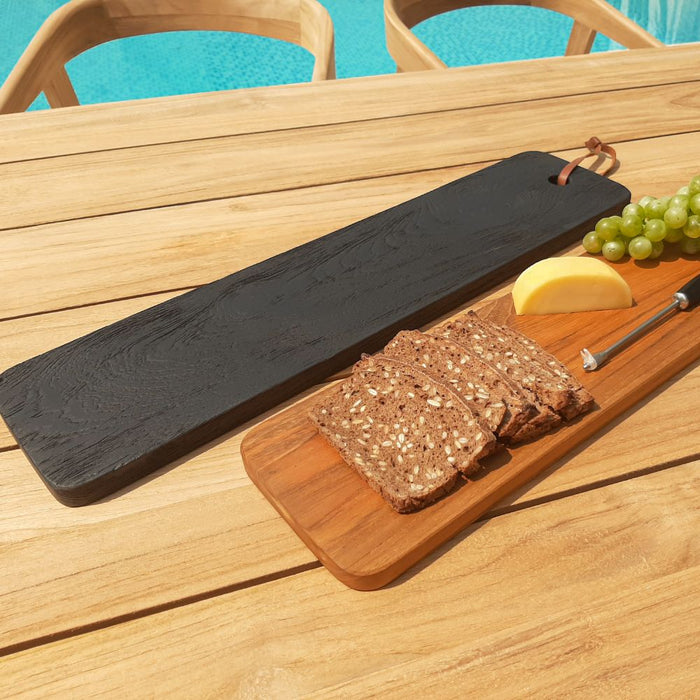 Teak Charcuterie/Cutting Board 24" - Sweatfully