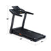 Light Commercial Folding Treadmill - Muscle D Fitness - LED Display - Heart Rate Monitor - Safety Clip - Sweatfully
