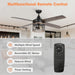 52" Mirelle Farmhouse Downrod Mount Reversible Ceiling Fan with Lighting and Remote Control - Sweatfully