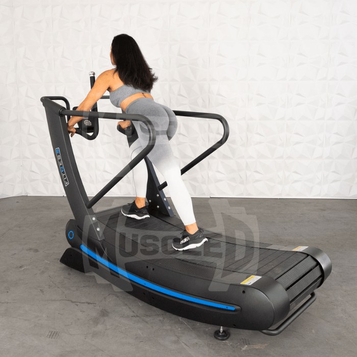 Commercial Self Powered Curve Treadmill - Muscle D Fitness - Standalone - Sweatfully