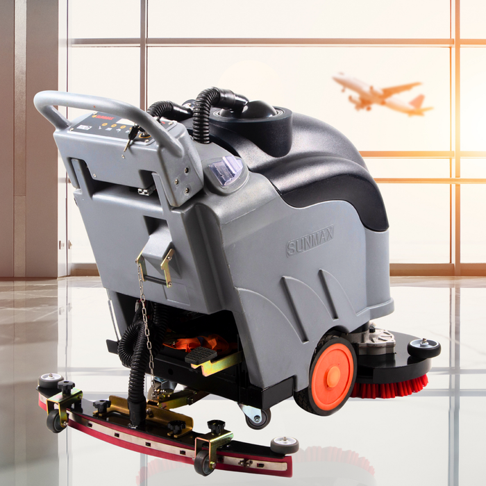 SUNMAX RT50DW 26" Dual Brushes Self-Propelled Floor Scrubber Dryer Machine - Sweatfully
