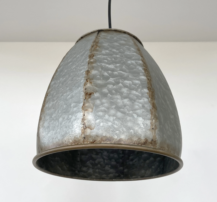 Rustic Octagon Galvanized Dome Industrial Pendant Light Fixture - Sweatfully