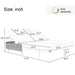 Outdoor Daybed, Patio Rattan Daybed with 5-Position Adjustable Backrest and Removable Cushions & Pillows for Garden, Backyard, Poolside - Sweatfully